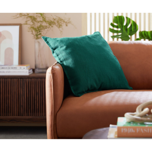 Habitat Recycled Plain Cushion - Green - 50x50cm 2
