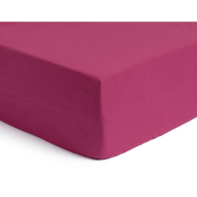 Habitat Cotton Rich 180 TC Plain Berry Fitted Sheet - Single
