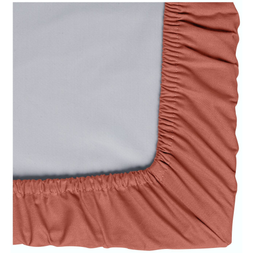 Habitat Plain Rust Fitted Sheet - Single 2