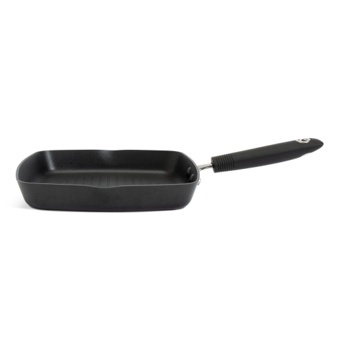 Habitat 24cm Non Stick Aluminium Griddle Pan - Black 1