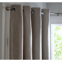 Habitat Linen Look Blackout Eyelet Curtain-Oatmeal-117X137cm