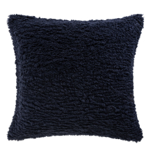 Habitat Plain Shearling Cushion - Navy - 50x50cm