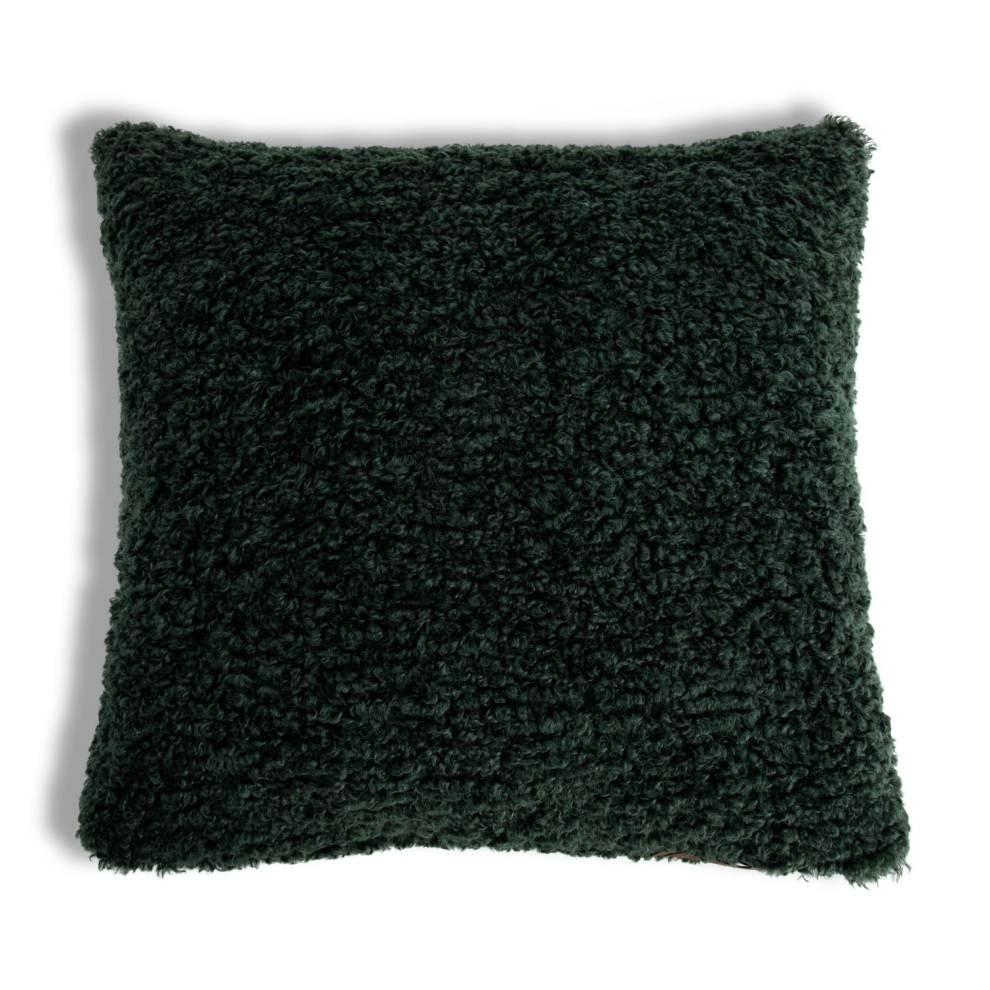 Habitat Christmas Faux Shearling Cushion - Green - 50X50cm