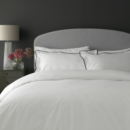 Habitat Cotton 200TC Oxford Edge White Bedding Set - Single 1