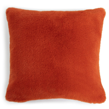 Habitat Plain Faux Fur Cushion - Burnt Orange - 43X43cm
