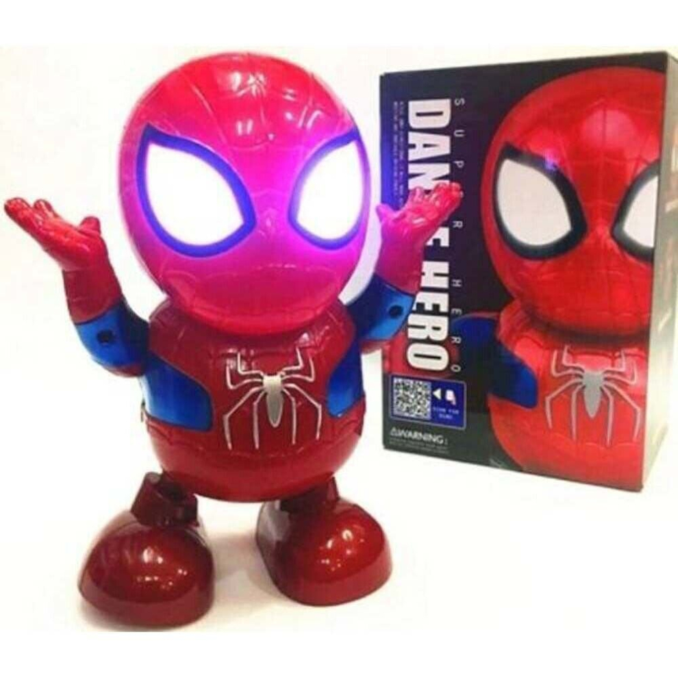 Spiderman Action Figure Dance Super Hero Robot Xmas Toy Dancing Music Lights Kid