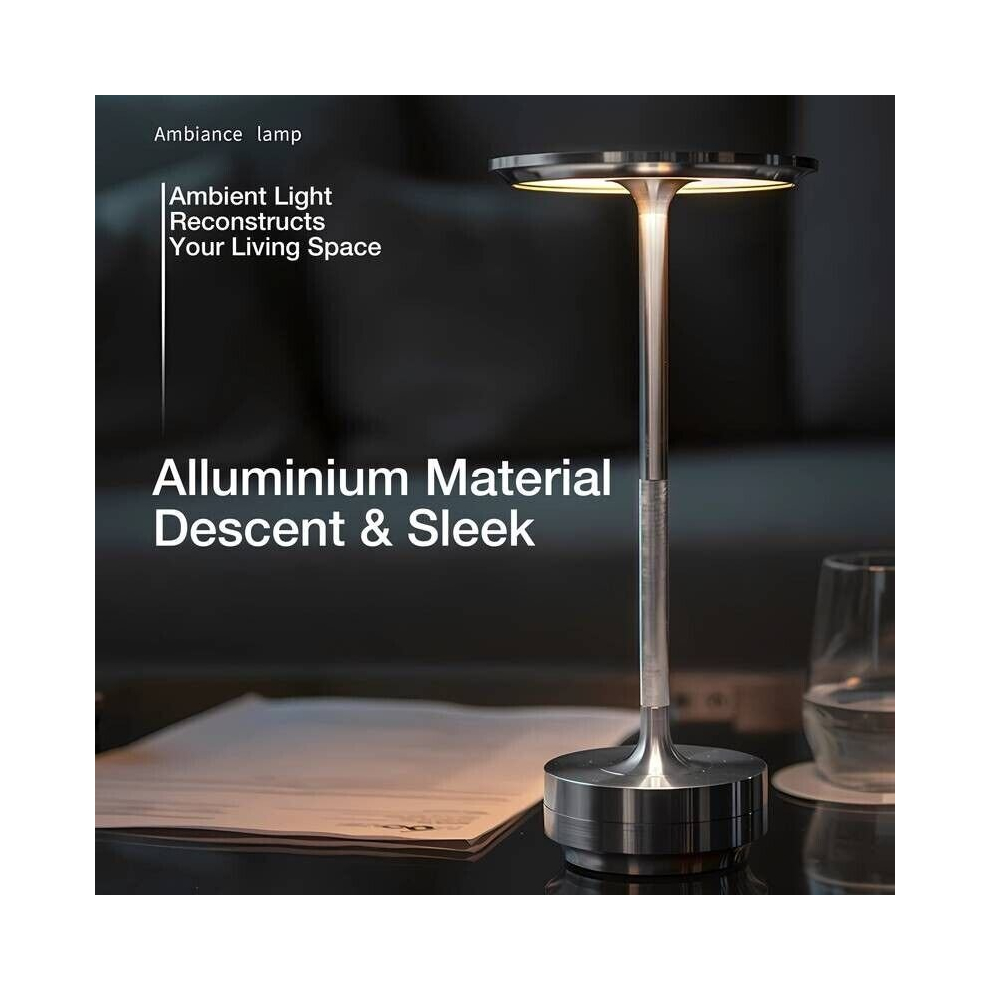 Modern Led Table Lamp Touch Dimmable Usb Rechargeable Bar Night Cordless Light