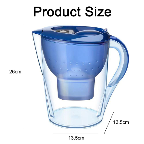 BSTGEKELY Water Filter Jug White (3.6L) Incl.1x All-in-1 Cartridge - Large-volume Jug With Digital LTI And Flip-Lid,for Reduction Of Microplastics, Chlorine, Limescale And Impurities