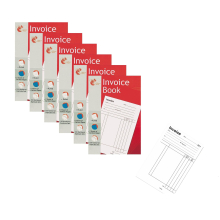6x Invoice Receipt Book A5 1-80 Duplicate Sets With Carbon Paper Sheet