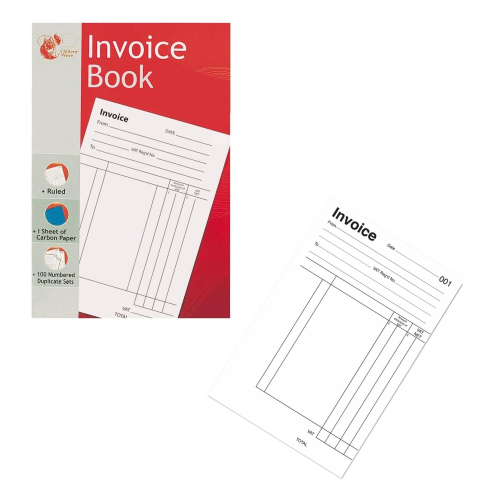 6x Invoice Receipt Book A5 1-80 Duplicate Sets With Carbon Paper Sheet 1