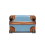 (20 inch) Grayish Blue And Brown ABS 4 PCS Suitcase Set With Vanity 5