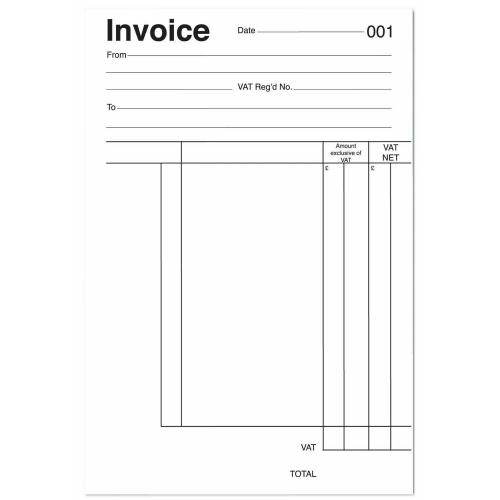 6x Invoice Receipt Book A5 1-80 Duplicate Sets With Carbon Paper Sheet 2