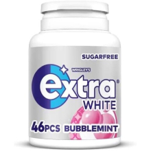 2 x Extra White Bubblemint Sugarfree Chewing Gum Bottle 46 Pieces