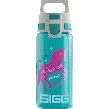- Kids Water Bottle - Viva One Unicorn - Suitable For Carbonated Beverages - Leakproof - Dishwasher Safe - BPA Free - Sports & Bike - Aqua - 0.5L