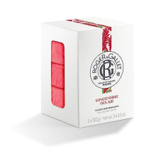 Roger&Gallet Gingembre Rouge Soap 3 x 100g - Candied Ginger & Pink Berry Scent, 80-Hour Infusion, 3 Bars (1003071WW)