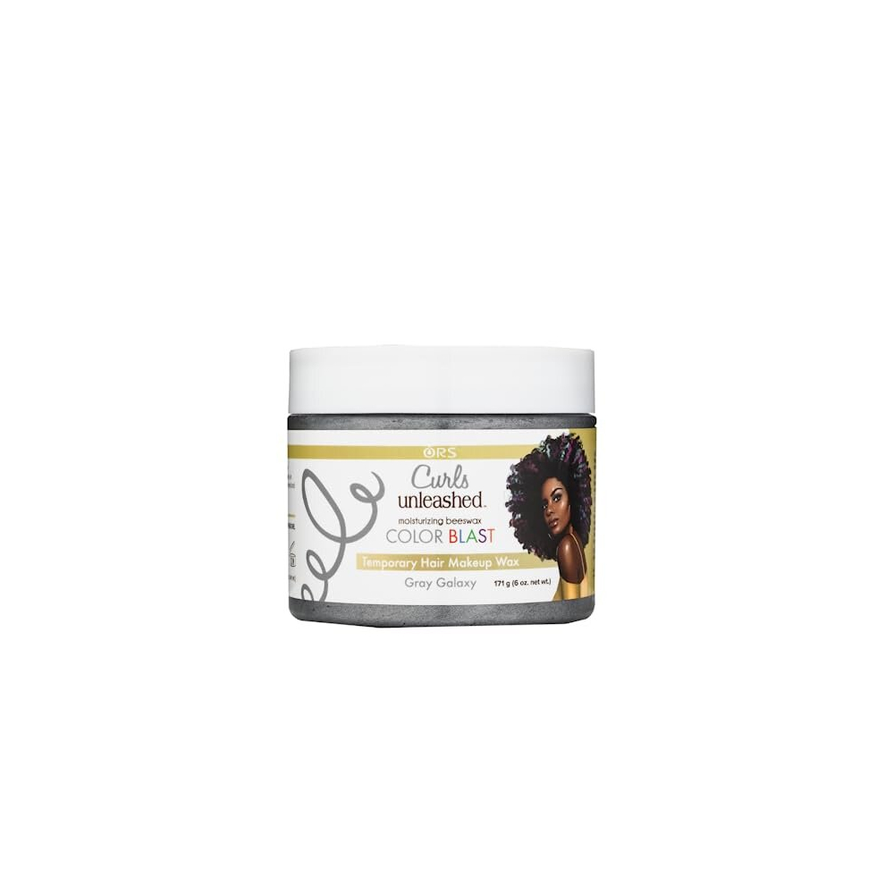 Ors Gray Curls Curls Unleashed Color Blast Temporary Hair Makeup Wax With Moisturizing Beeswax Galaxy With Castor Oil (171G, 6Oz)
