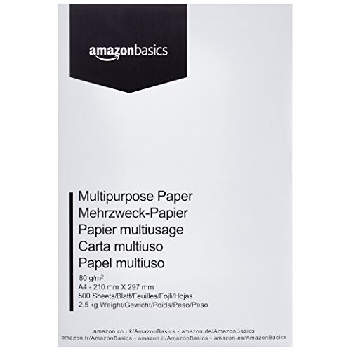 Amazon Multi-purpose Copy Printer Paper, A4 80 gsm, 2500 Count (Pack of 5), White 1