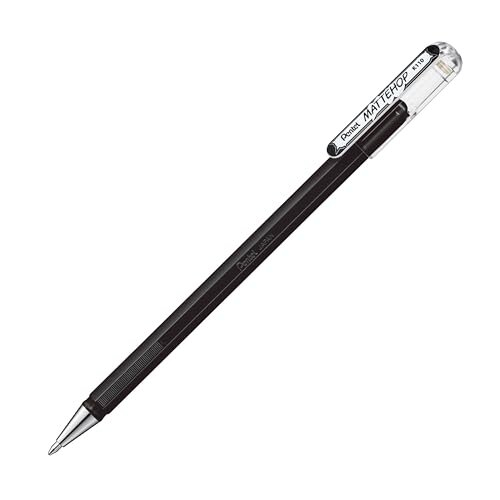 Pentel Mattehop 1.0mm Gel Roller Black - Pack of 12 2