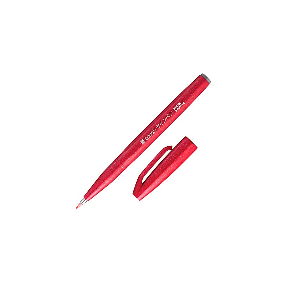 Pentel Brush Sign Pen - Pack Of 10 Red