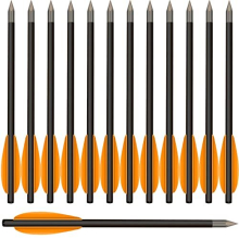 6.3" Carbon Crossbow Bolts Arrows with Sharp Steel Tips for 50-80lbs Pistol Crossbow Precision Target,Great for Practicing Shooting Target, Small