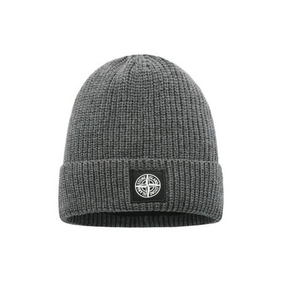 (Dark Grey) Stone Island Warm Cuffed Cap Knit Stretch Beanie Winter Hat Men Women Xmas- New