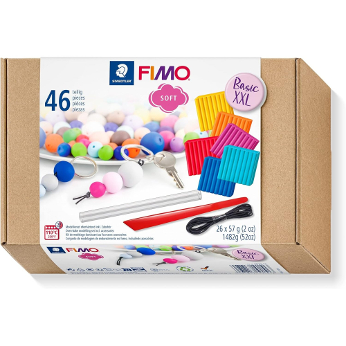 Staedtler Coffret Fimo Soft - STAEDTLER - Basic XXL - 57 g - 26 Stück - Multicolor