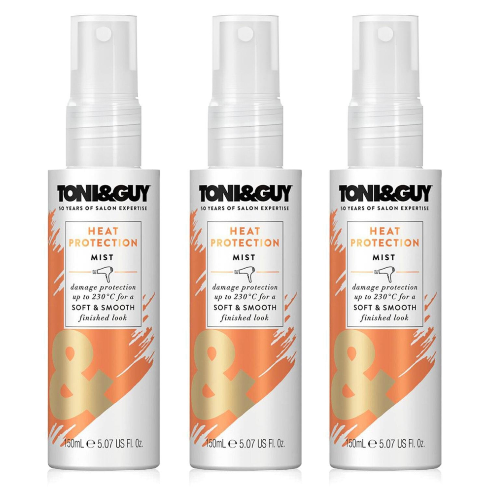 Toni & Guy Prep Heat Protection Mist For Smooth And Prepped Finish 3Pk