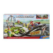 Hot Wheels Mario Kart Circuit Track Set - GCP27 - Includes Mario & Yoshi - New