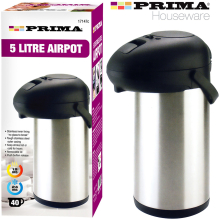5L Stainless Steel AIRPOT HOT & Cold Drinks Tea Coffee Vacuum Flask UK