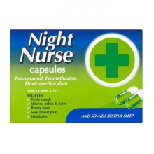 Night Nurse 10 Capsules All in One for Cold/Flu Relief - UK Pharma