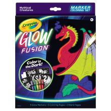 Crayola Glow Fusion, Set de Colores que Brillan en la Oscuridad con Marcadores
