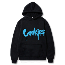(Black 311, XL) New anime cookies print Fleece Men's Fall/Winter Sweatshirt Hoodie