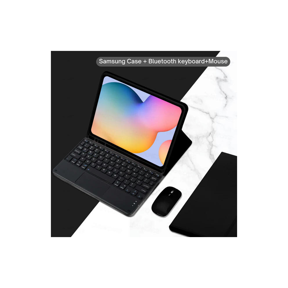 (Black 4, S6 Lite 10.4in) For Samsung Galaxy Tab A8 10.5 S6 Lite 10.4 S7 S8 S9 11in S7 Plus S7 FE S8 S9 Plus 12.4 Case with Keyboard Funda Tablet Cove