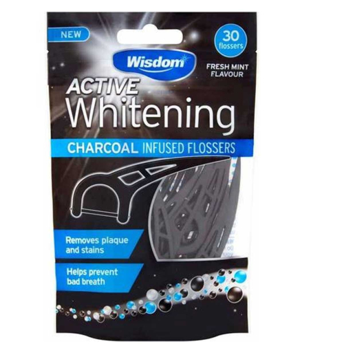 Wisdom Wisdom Charcoal Active Whitening Floss Harps - Per Pack Of 30