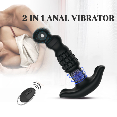 10 Frequency Vibrating Butt Plug 3 Rotating Speed Stimulator Remote Control Sex 2
