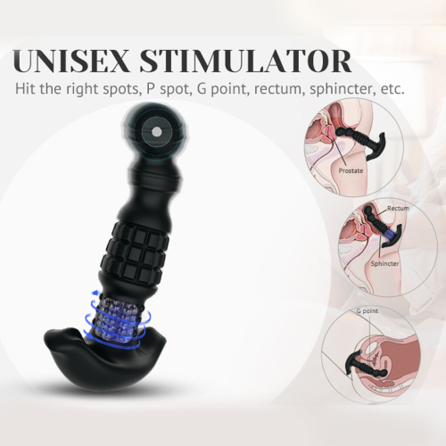 10 Frequency Vibrating Butt Plug 3 Rotating Speed Stimulator Remote Control Sex 1