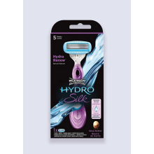 Wilkinson Sword Hydro Silk Women's Razor with Hydrating Moisture Bar for Smooth, Comfortable Shaves