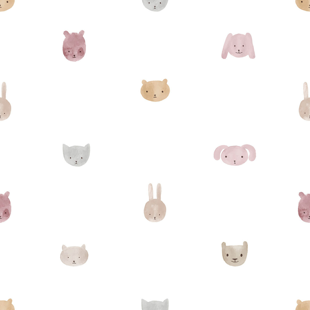 (Pink) Little Explorers 2 Wallpaper Happy Heads Galerie 8022560148147