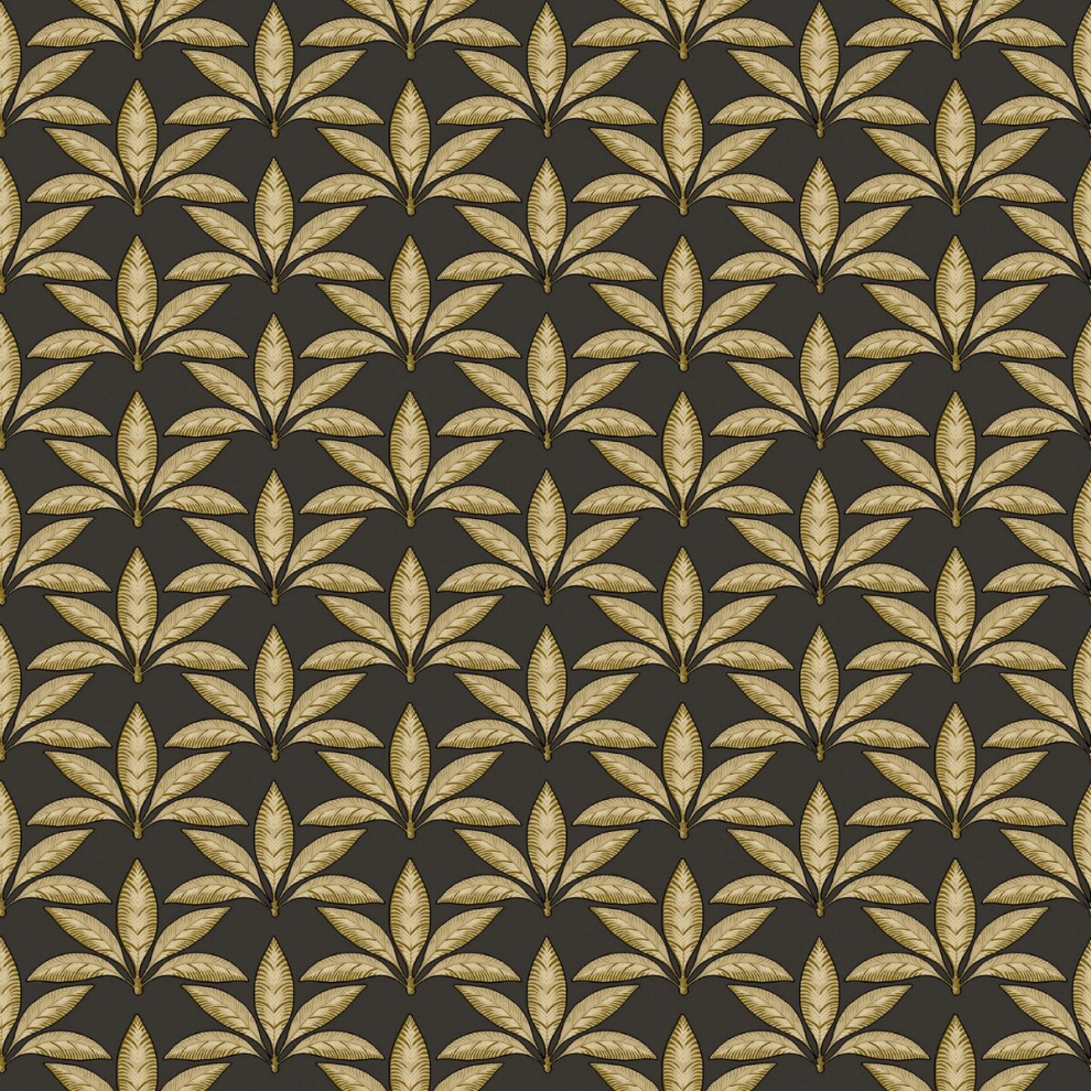 (Black/Gold) Into The Wild Leaf Motif Wallpaper Galerie 8022560185159