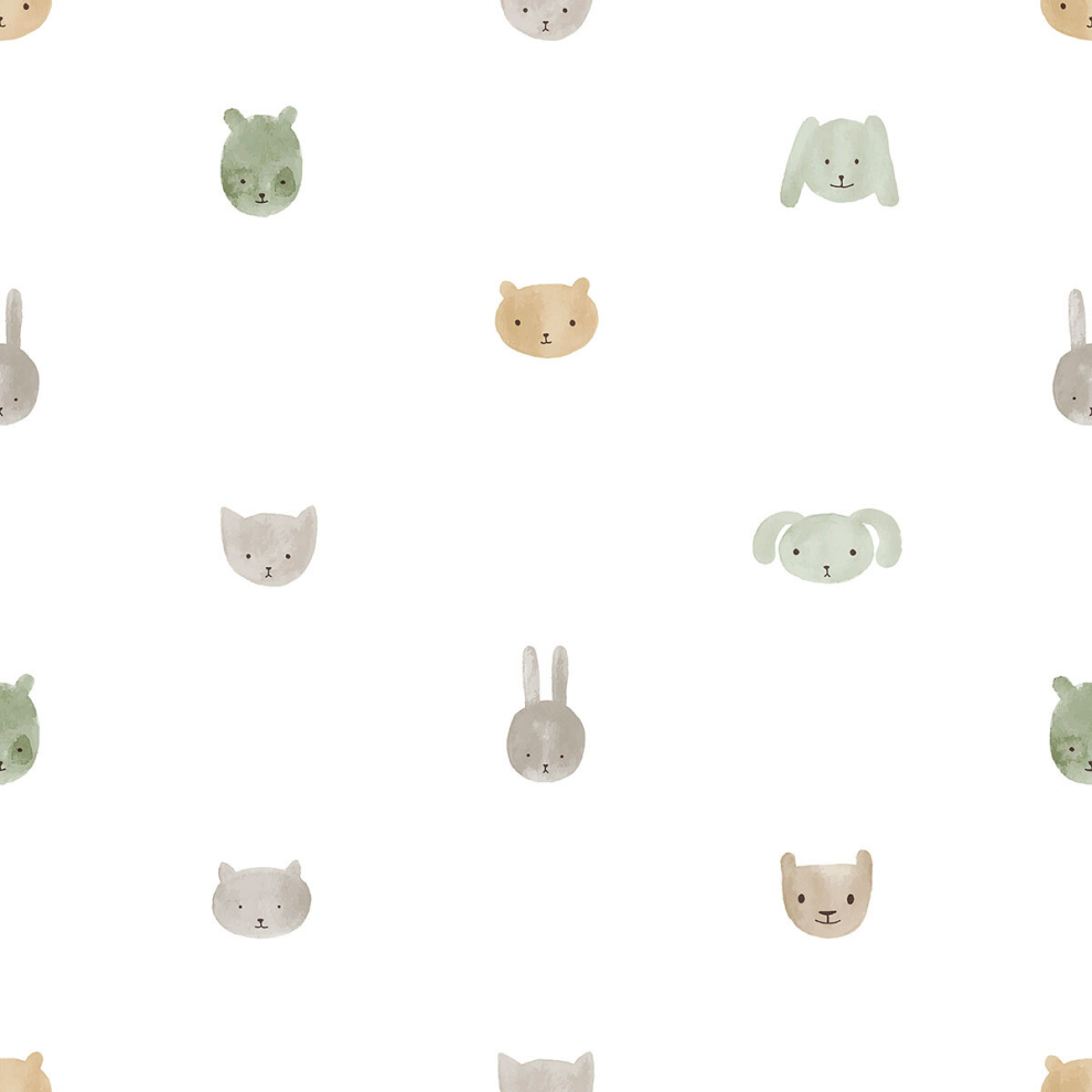 (Green) Little Explorers 2 Wallpaper Happy Heads Galerie 8022560148123