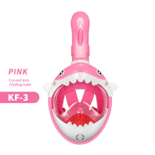 (Pink KF3, xs) Kids Swimming Equipment Snokeling Support Goggles Full Face Diving Mask Swim and Snorkel 4~11 Years Children's Masks