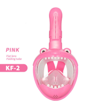 (Pink KF2, xs) Kids Swimming Equipment Snokeling Support Goggles Full Face Diving Mask Swim and Snorkel 4~11 Years Children's Masks