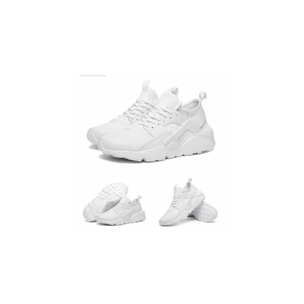 (9, White) MENS WOMENS RUNNING TRAINERS SNEAKERS GYM LIGHTWEIGHT WALKING SPORTS SHOES