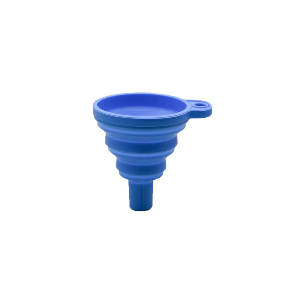 Blue (Blue) Engine Funnel Car Universal Silicone Liquid Funnel Washer Fluid Change Foldable Portable Auto Engine Oil Petrol Change Funnel