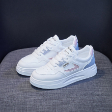 (Blue, 39) Women's Platform High Top Sneakers Casual Sport Shoes Fashion White Shoe for Woman Autumn Winter Flats Shoes