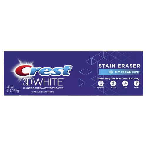 Crest Crest 3D White Stain Eraser Icy Clean Mint Toothpaste, 3.5 oz (99 g)