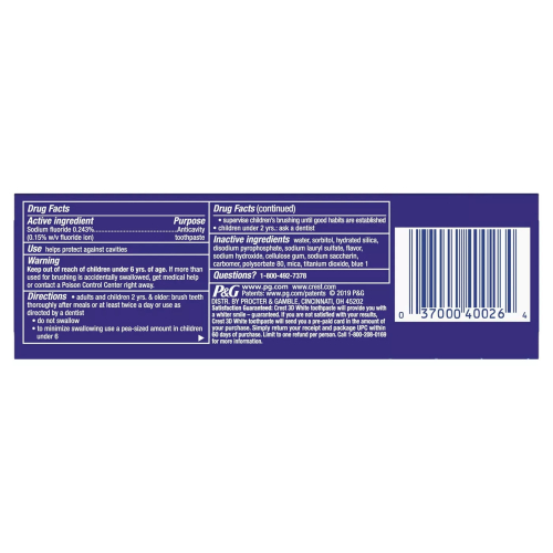 Crest Crest 3D White Stain Eraser Icy Clean Mint Toothpaste, 3.5 oz (99 g) 1