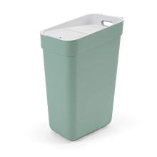 Curver Ready to Collect 100 percent Recycled 30L Kitchen Accessories Recycling Lift Top Bin Green Light Grey Lid