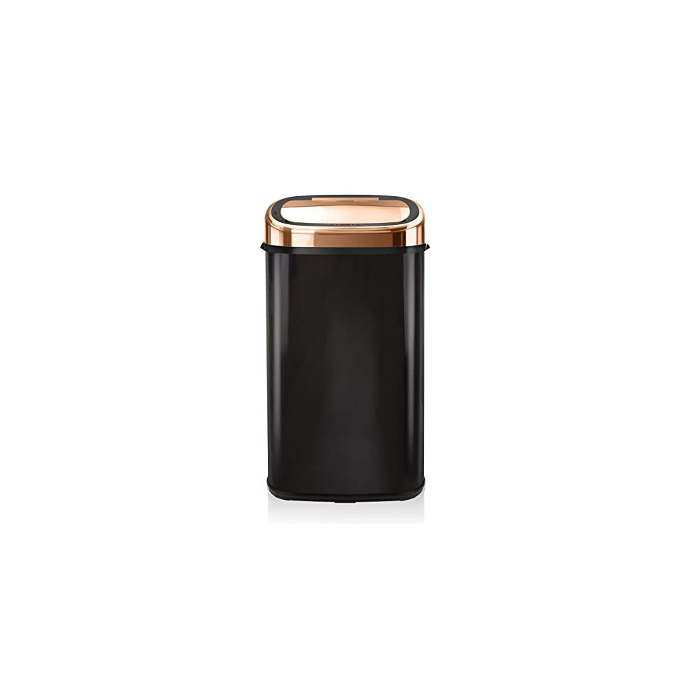 Tower T80904rb Kitchen Bin With Sensor Lid, Automatic Soft-Close, Manual Override, 58 Litre, And Rose Black/Gold