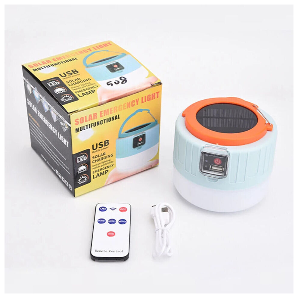 Solar LED Lantern Torch Lamp USB Rechargeable Camping Tent Light